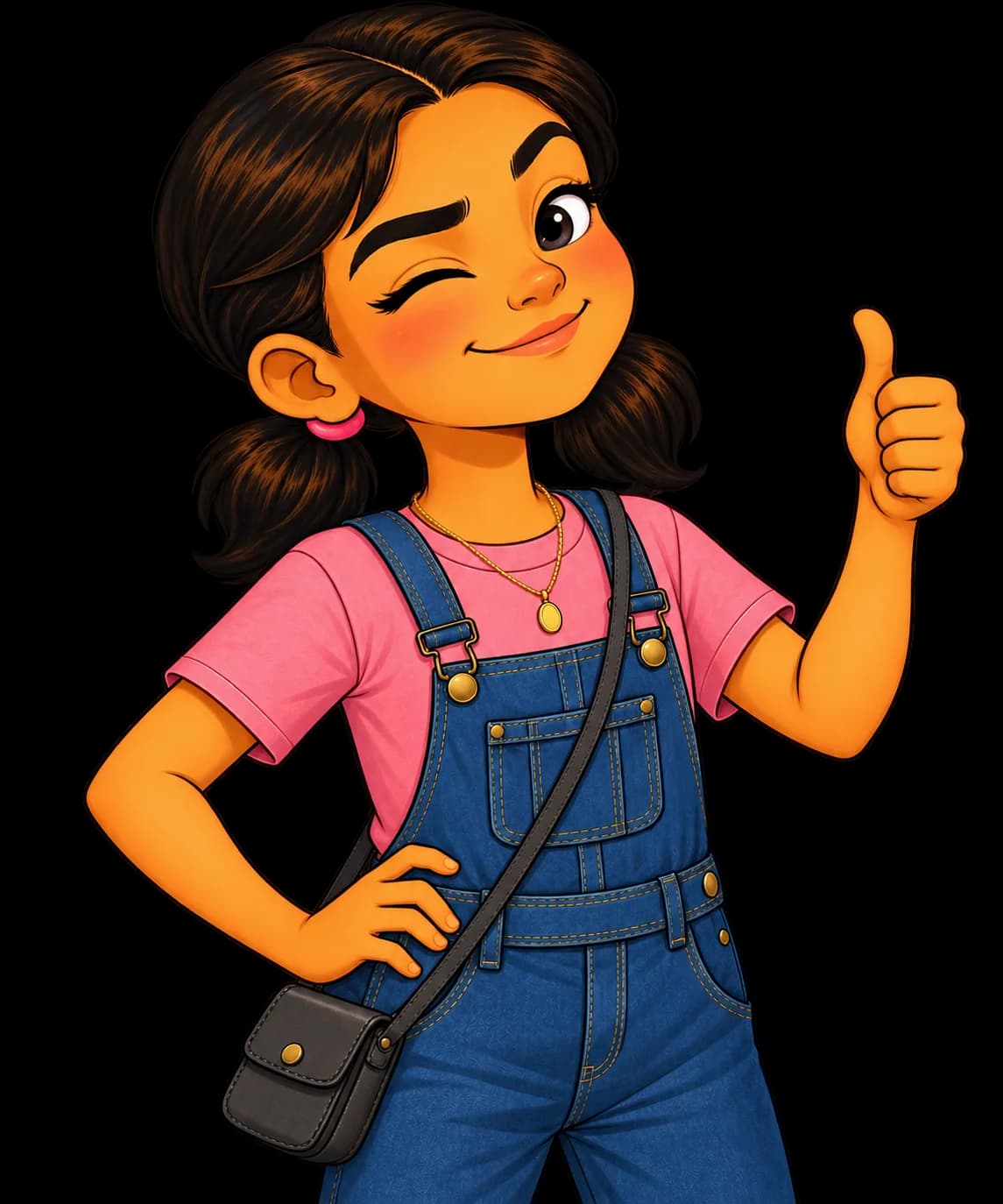 Pihu giving a thumbs up