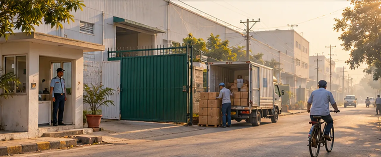 Factory gate